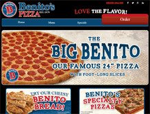 Tablet Screenshot of benitospizza.com